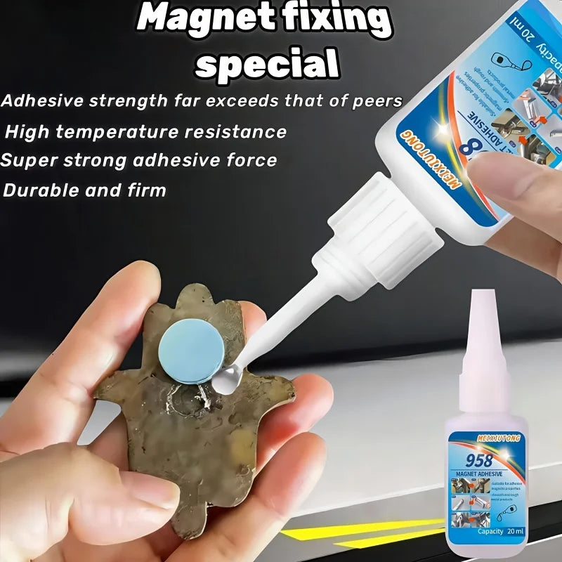 1pc/2pcs Magnetic Glue 20G, a Special Adhesive for Magnets, Fast-Curing Glue Suitable for Bonding Plastic, Metal, Wood,PVC,Nylon