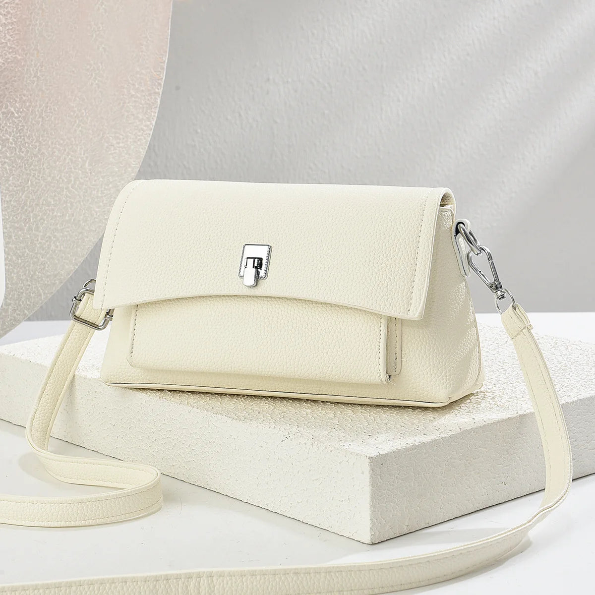 New Fashionable Macaron Style Mini Square Bag Multi-Layer Large Capacity Shoulder Bag for Women Cross-Border Handbag