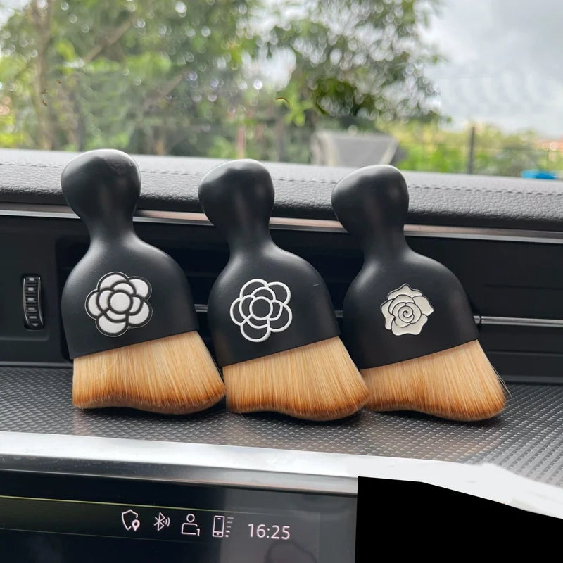 Camellia Flower Car Interior Cleaning Detaling Brush Air Conditioner Outlet Cleaning Brush Crevice Dust Removal Artifact Brush