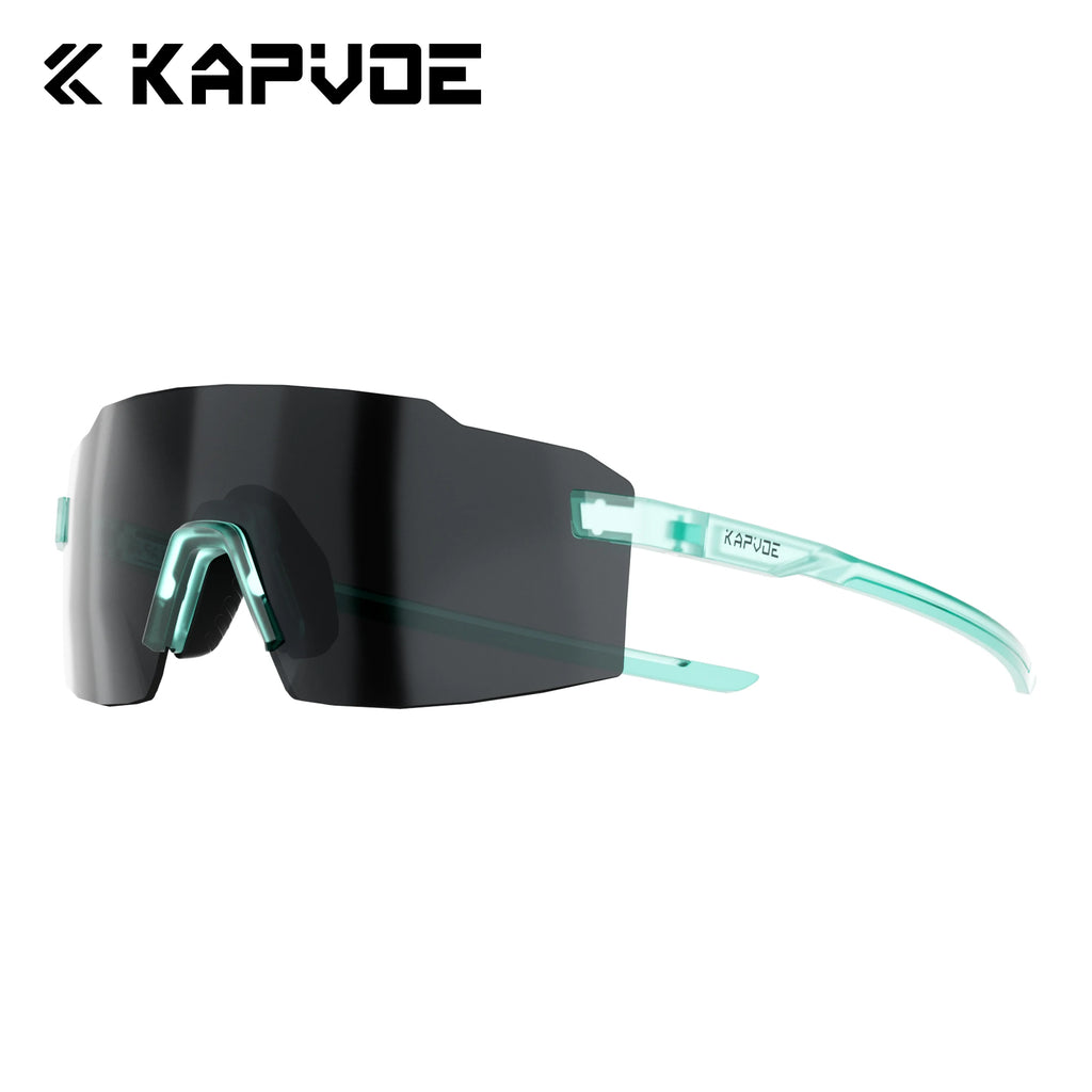 Kapvoe Light-Weight Runnning Sunglasses Cycling Glasses for Men Wide Vision Adjustable Nose Pad Women UV400 Hiking Eyewear