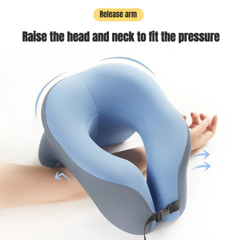 Portable U-shaped Travel Pillow Memory Foam Sleeping Pillows Office Nap Pillow Car Airplane Neck Cushion Ergonomic Head Support