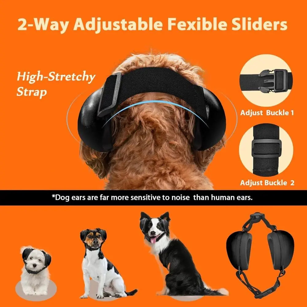 Noise Protection Dog Ear Muffs Hearing Protection Soundproof Pet Earmuff Universal 29dB NRR Puppy Ear Shield