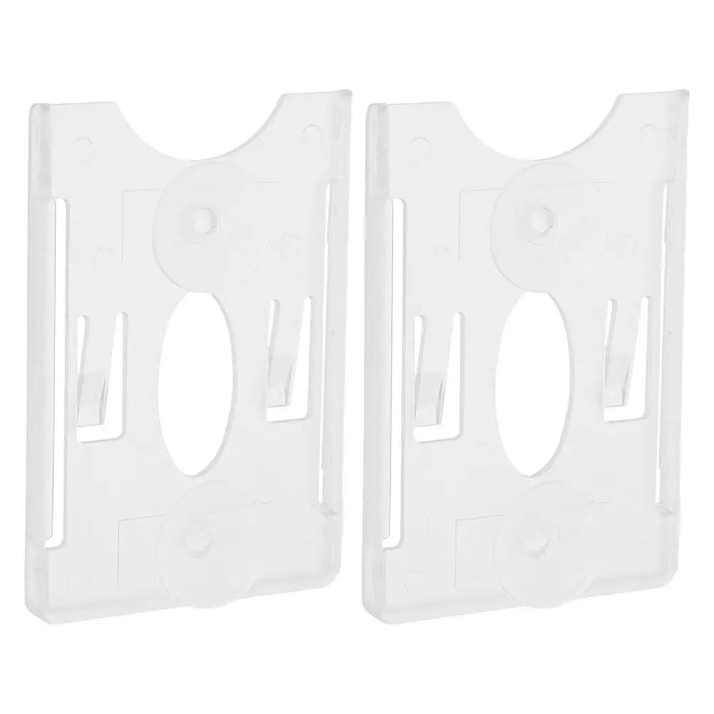 2Pcs Car Permit Holder Suction Cups Transparent Plastic Card Holder Parking Permit Toll Pass Windshield Mount Card Holders