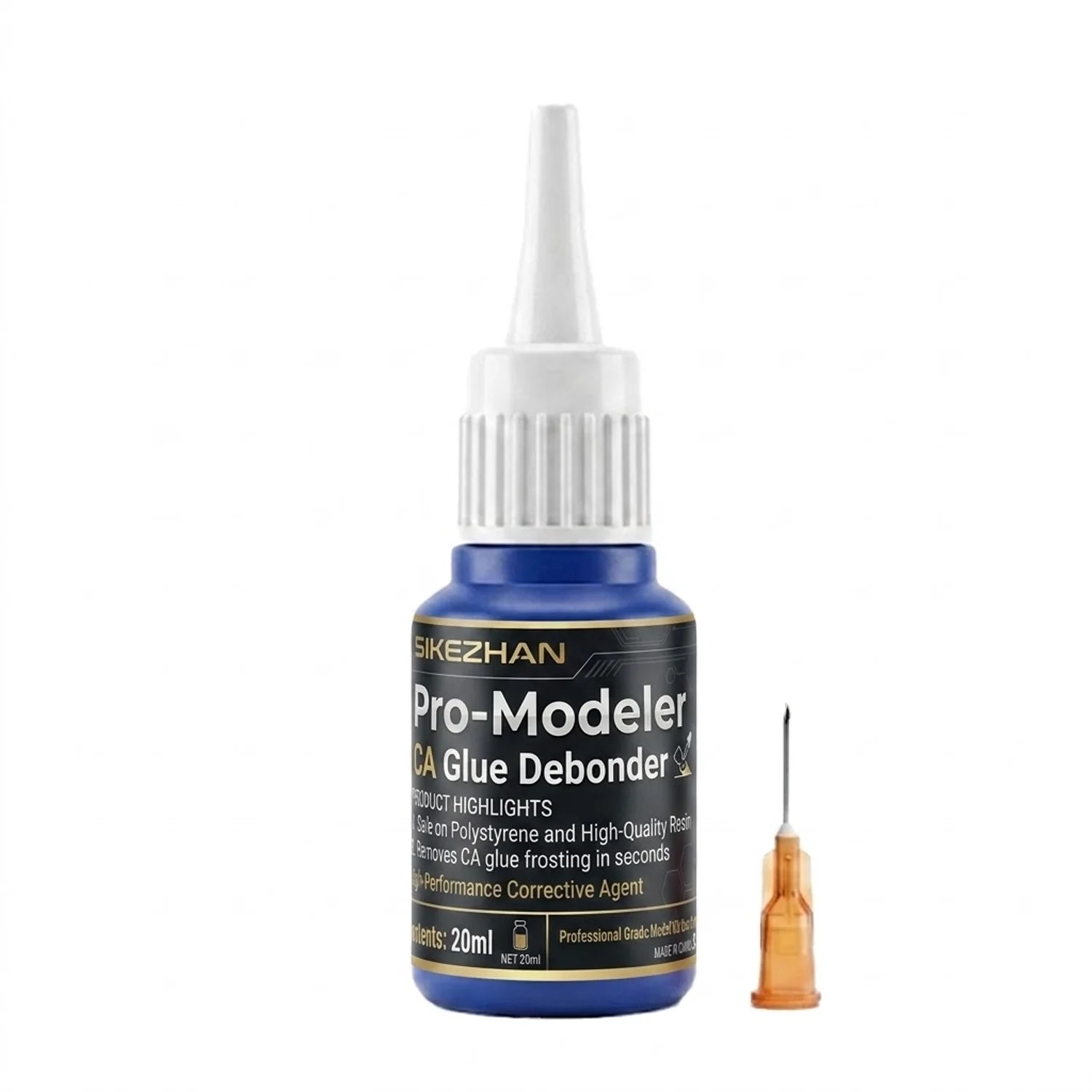 SIKEZHAN 20ml CA Glue Debonder Super Adhesive Remover Cleans Glue Frosting Safe on Resin Polystyrene Plastic Model Hobby Tools