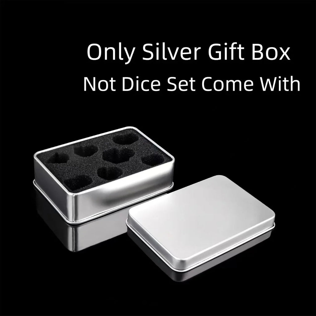 Dragon Eye Dice Set with Full Liquid Core & Sharp Edge | for D&D, Pathfinder RPG | Metallic Resin Dungeon Master Dice | for Gift
