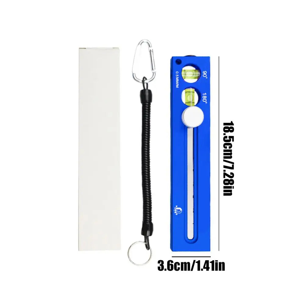 Multi Functional Marking Level Aluminum Alloy Pocket Level And Depth Gauge Woodworking Ruler Square Scriber Marking Line Ruler