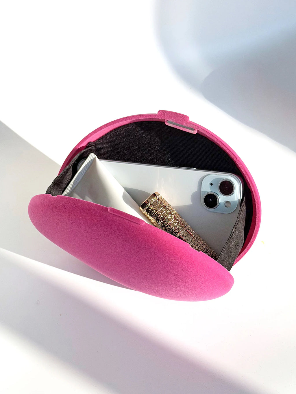 Designer velvet shell-shaped evening bag stylish wedding party clutch crossbody chain shoulder bag can hold mobile phone
