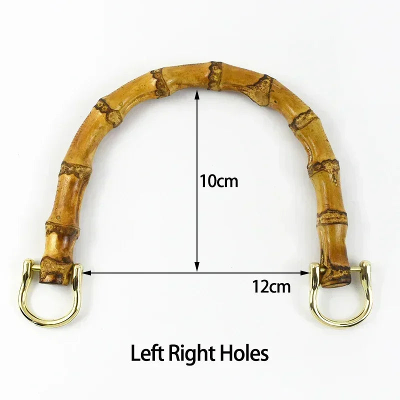 2/4Pcs Deepeel 12cm Natural Bamboo Bag Handles for Women Handbag Handle Purse Frame DIY Handmade Making Bags Replace Accessories