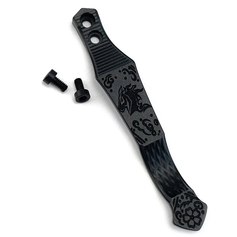 8 Types CNC Knife Titanium Pocket Clip With Screws for Rick Hinderer XM18 XM24 Knives Punisher Cross Horse Head  Claw Pattern