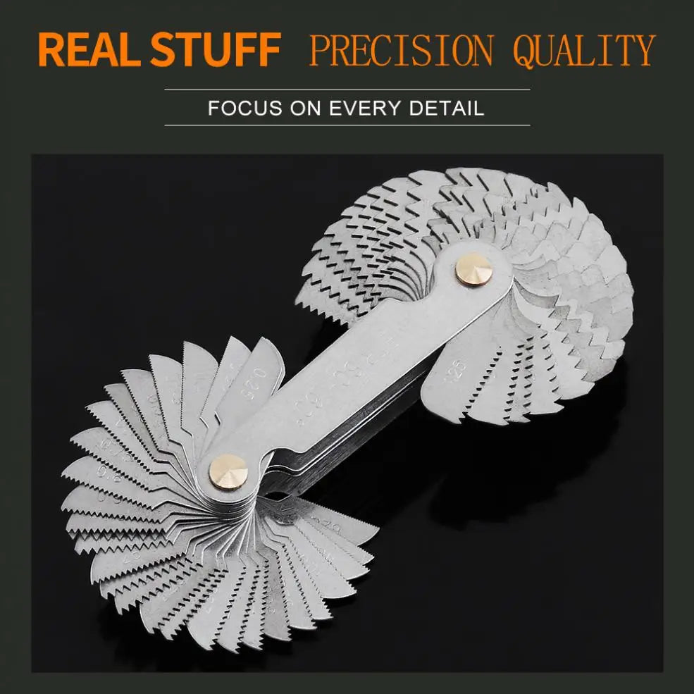 20-58 Blades Screw Pitch Gauge Metric & Imperial & US Screw Meter SAE Whitworth 55/60 Degree Metrisch Thread Measurement Tools