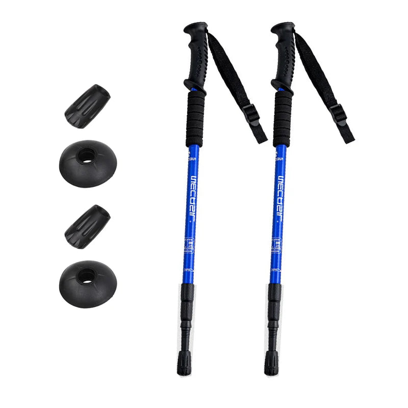 Aluminium Alloy Trekking Poles Ultralight Adjustable No Slip Nordic Walking Sticks Adult Hiking Canes Telescopic Alpenstocks