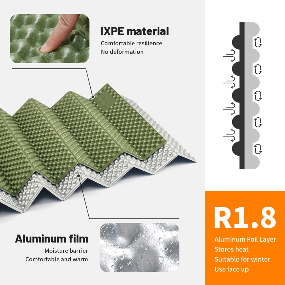 Naturehike 2024 New Camping Mat Winter Warm Moisture Proof Ultralight Sleeping Pad 4 Season Widen Hiking Travel 1-2 Person Mats