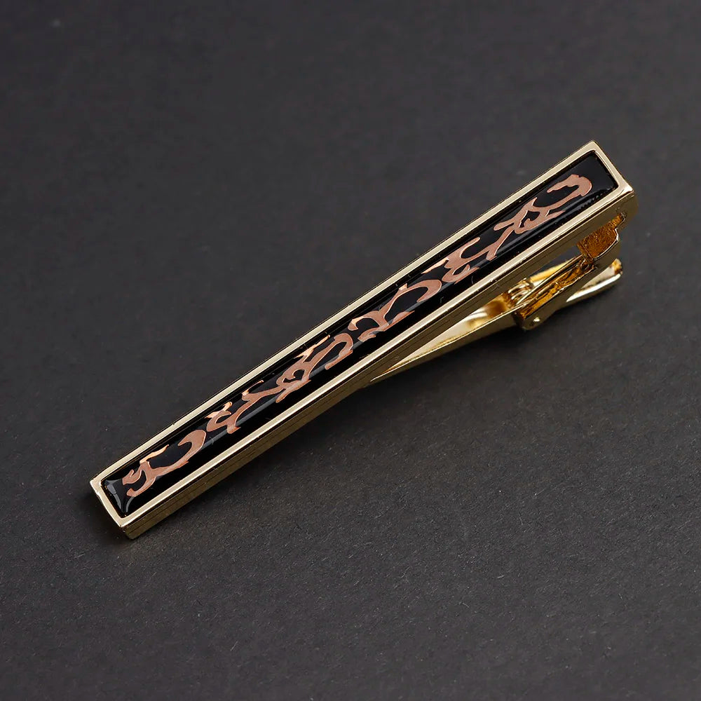 New High Quanlity Classic Golden Sliver 6cm Designer Metal Tie Clips Set Necktie Pin For Men Business Banquet Accessories Gift