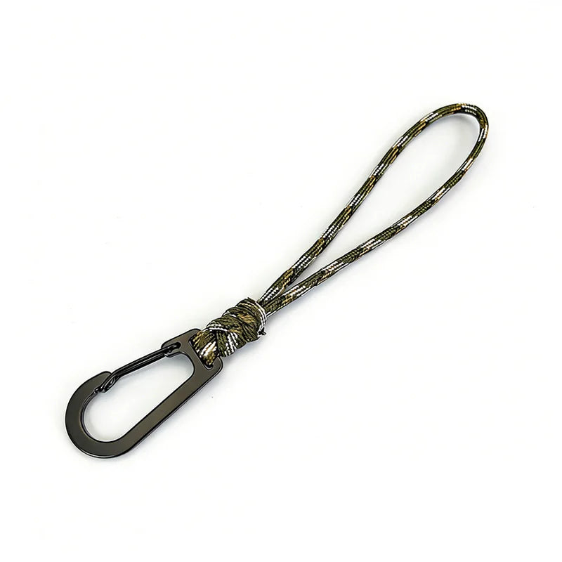 Braided Paracord Keychain Lanyard Outdoor Camping Backpack Quick Release Carabiner Hook Anti-Lost  Wrist Lanyard Hiking EDC Tool