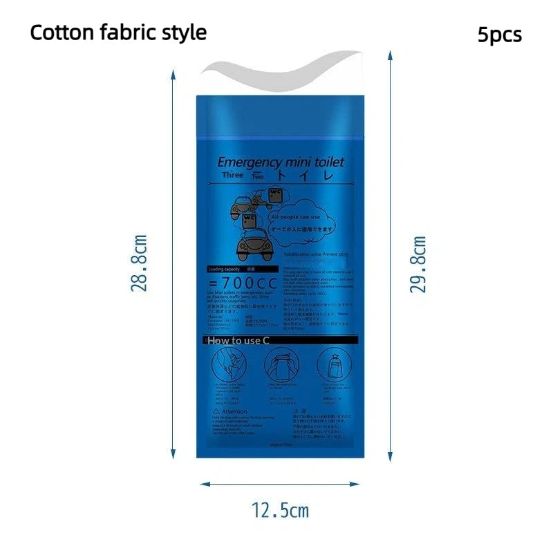 5Pcs Emergency Disposable Pee Bag For Men Women Instant Absorbent Leakproof Travel Urinal Bags For Car Hiking Outdoor Use