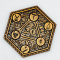 1Pcs D20 Coin Creative Metal Coins 45mm Metal Plated for RPG D&D Game Lovers Critical Fumble Novelty Board Games