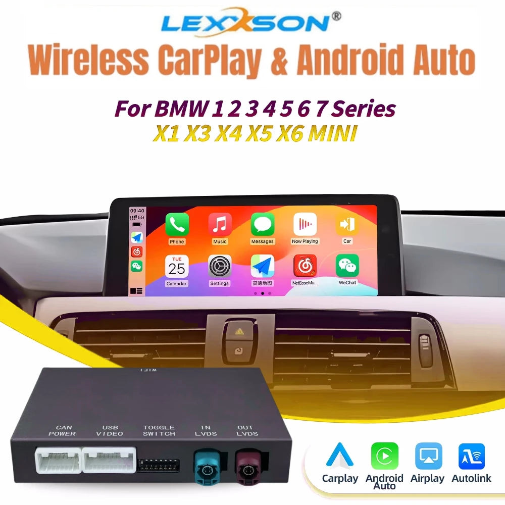 Wireless CarPlay For BMW NBT CIC 1 2 3 4 5 7 Series F22 F10 F01 F02 X3 X4 F25 F26 MINI X4 X5 X6 F56 F15 F16 F85 Android Auto Box