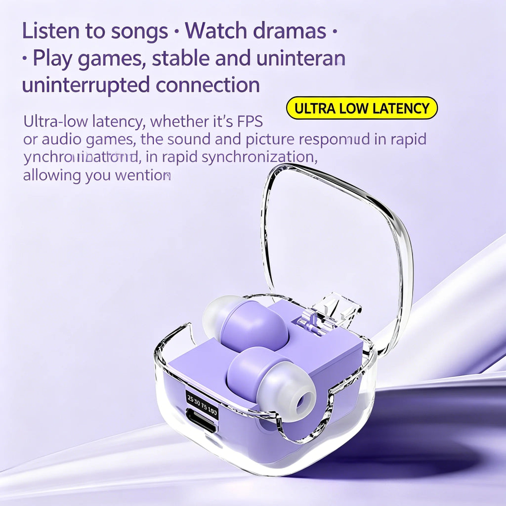 Bluetooth 5.3 Mini Invisible Sleep Earphones Noise Cancellation Hifi Stereo Office Headset Waterproof Sports Exercise Earbuds