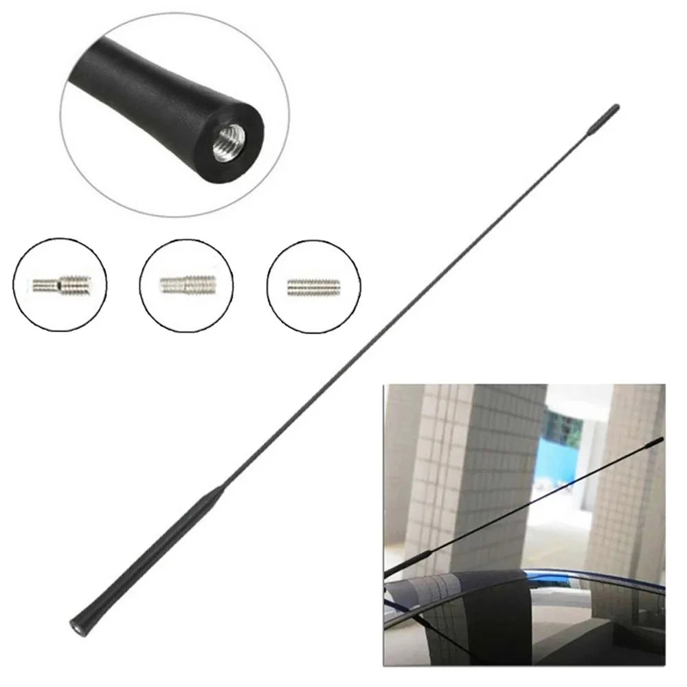 9/11/16Inch Car Roof Mount Mast Whip Antenna Enhanced Signal Stereo Radio Screws FM AM Aerial Amplified Car Accessorie Universal