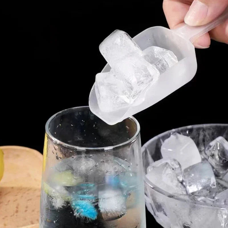 10-5pcs Multifunction Plastic Scoops Transparent Ice Cube Shovel Flour Food Small Measuring Scoop Party Kitchen Baking Supplies