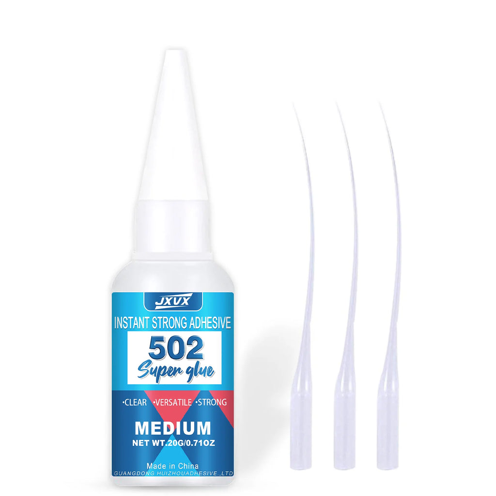JXVX 502 Super Glue Quick-drying 1-5pcs Instant Cyanoacrylate Adhesive Leather Rubber Wood Metal Strong Bond Liquid Epoxy Glue