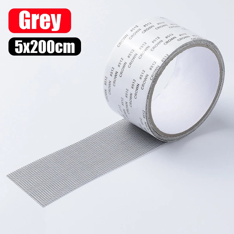 Window Screen Repair Tape Self-Adhesive Waterproof Screen Broken Holes Repair Patch Stickers Screen Door Anti-mosquito Mesh Tape
