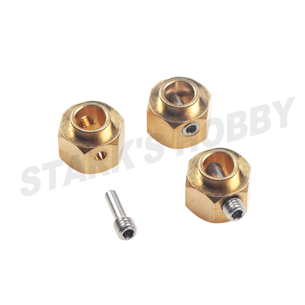 TRX4 4pcs 12mm Wheel Hex Wheel Hub Extended Adapter 6/8/9/10/11/12mm Brass Counterweight for 1/10 RC Crawler Car  TRX-4