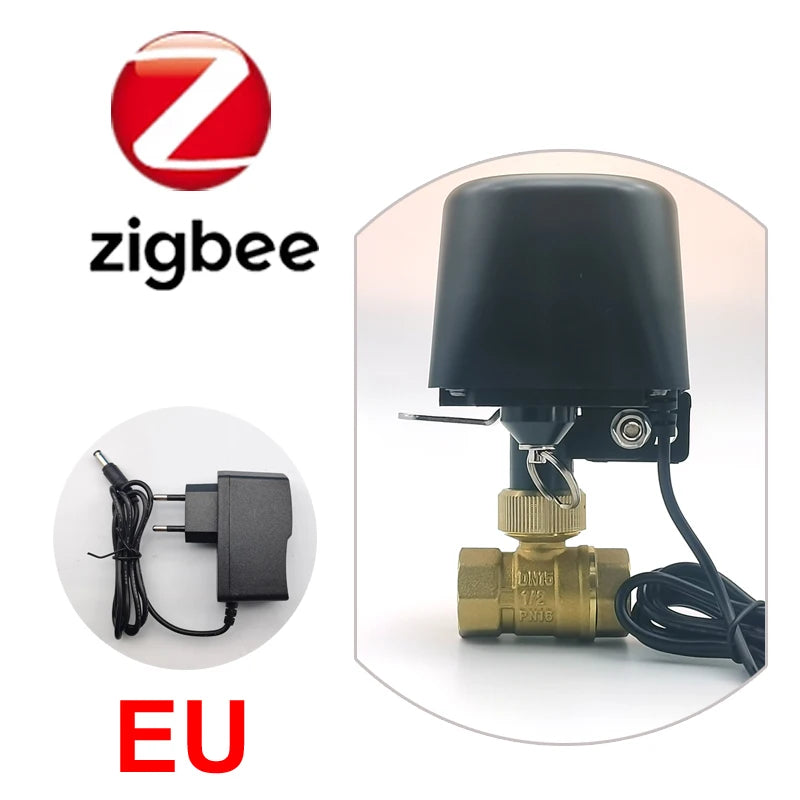 Tuya Zigbee or Wifi Water Valve Shutoff Ball Valve Timer Garden Smart Faucet Controller SmartLife Support Alexa Google Assistant