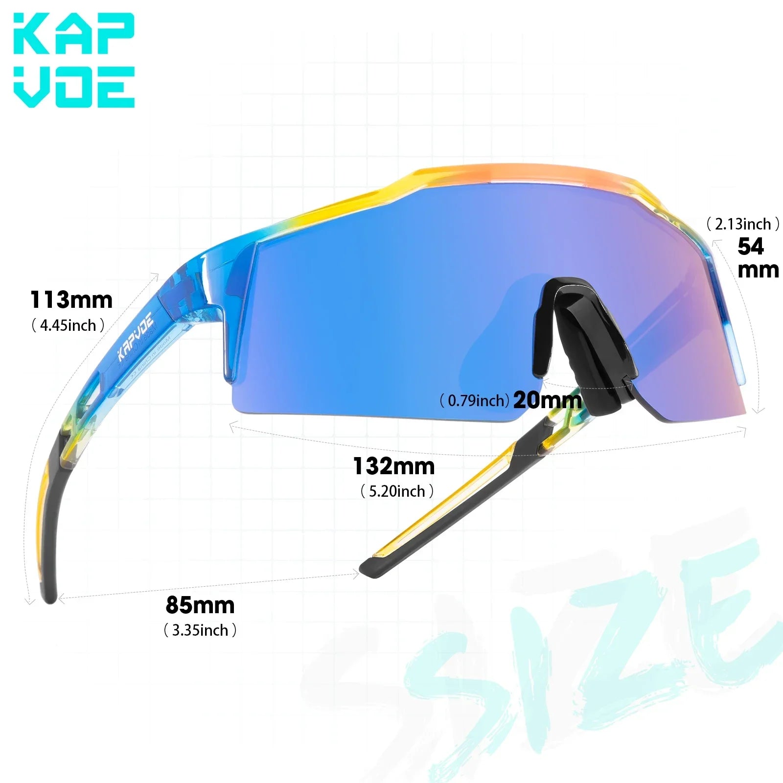 Kapvoe Kids Hiking Eyewear Cycling Sunglasses Aged 8-15 Baseball Running Children Glasses UV400 Sports Riding Bicycle Glasses