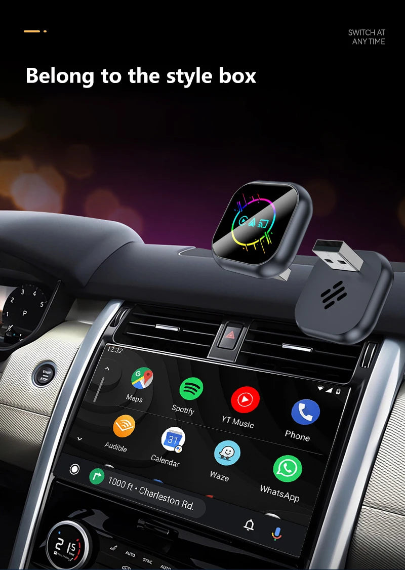 NEW 2026 Upgrade 3-in-1 Wireless Carplay Mirror Link Adapter Instant Wired to Wireless Conversion Plug & Play for Wired Carplay