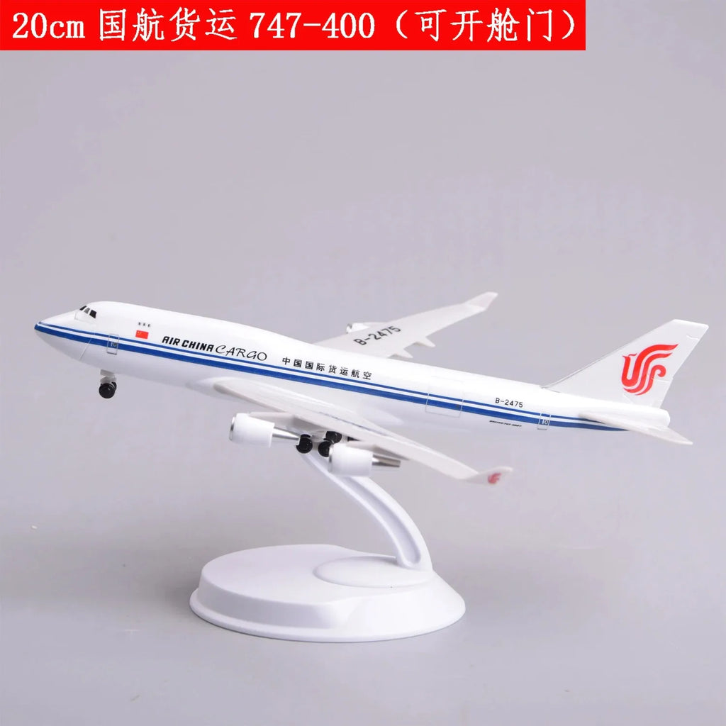 747 Series Openable Cargo Door Scale Aircraft Model 20cm China Eastern Cargo B747 ABS Miniature Airplane Model Adults Fun Gift
