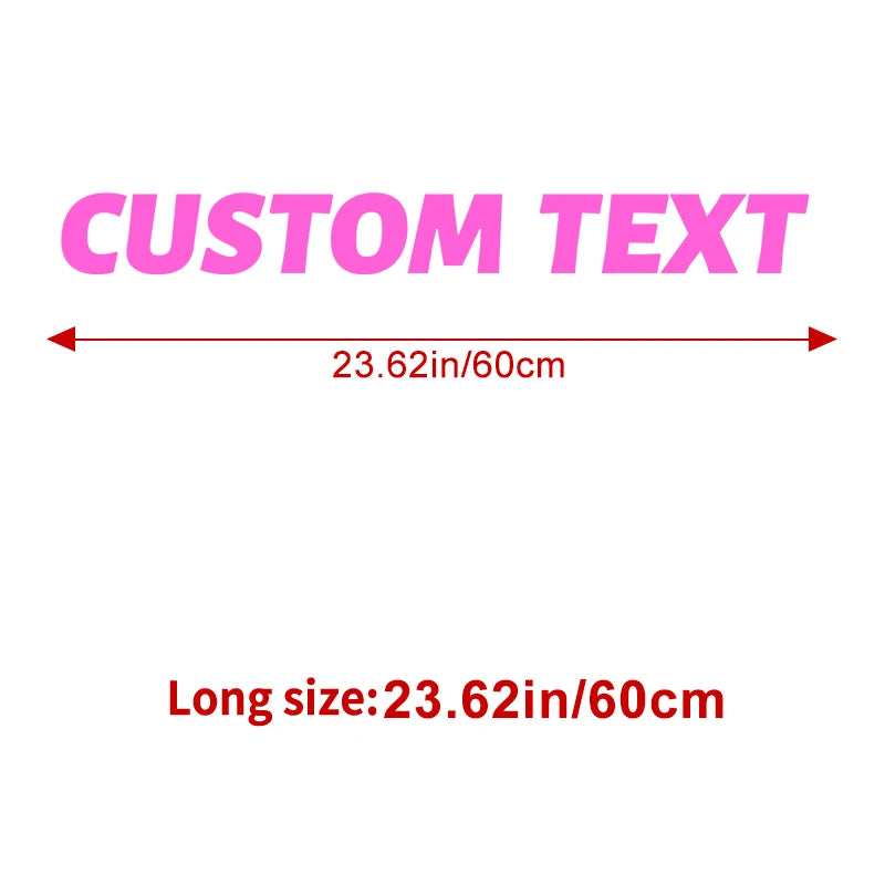 1PC Custom Only Text Car Stickers Front Banner Windshield Waterproof Personalized DIY Vehicle Boat Self-Adhesive Vinyl Decals