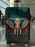Elephant Flower Luggage Protective Cover, suitable for 18-32 inch luggage covers, luggage handle gloves, travel accessories