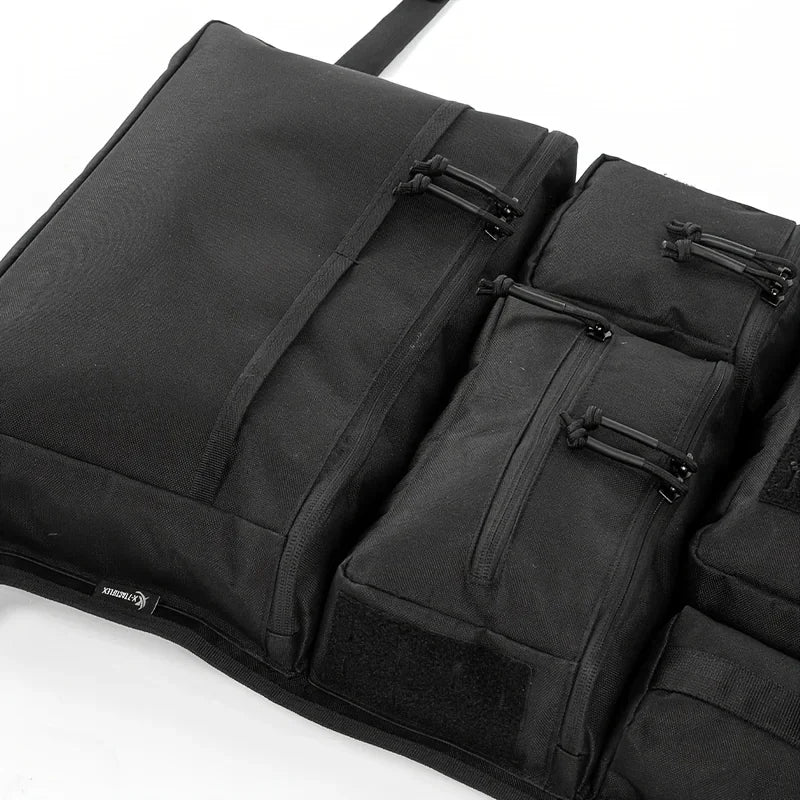 Multifunctional luggage organizer and storage bag, tactical storage bag for car rear seats, hanging rear seat bag