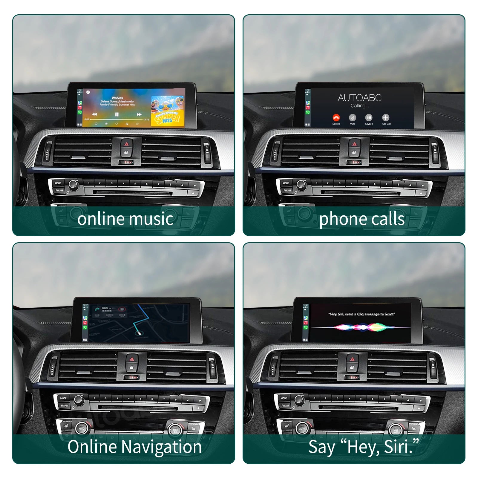 AUTOABC Wireless CarPlay for BMW EVO X5 F15 F85 X6 F16 F86 G01 2017-2019 with Android Mirror Link AirPlay Carplay Support Touch