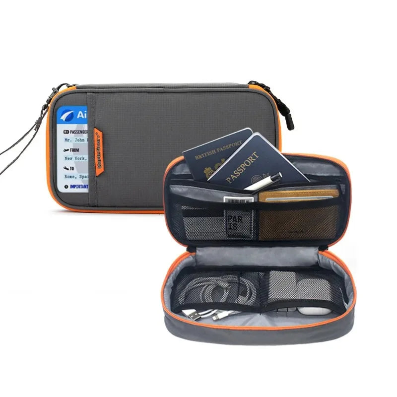 1pc Travel Cable Organizer Bag Portable Waterproof Carry Pouch for USB Charger Cord and Electronic Accessories