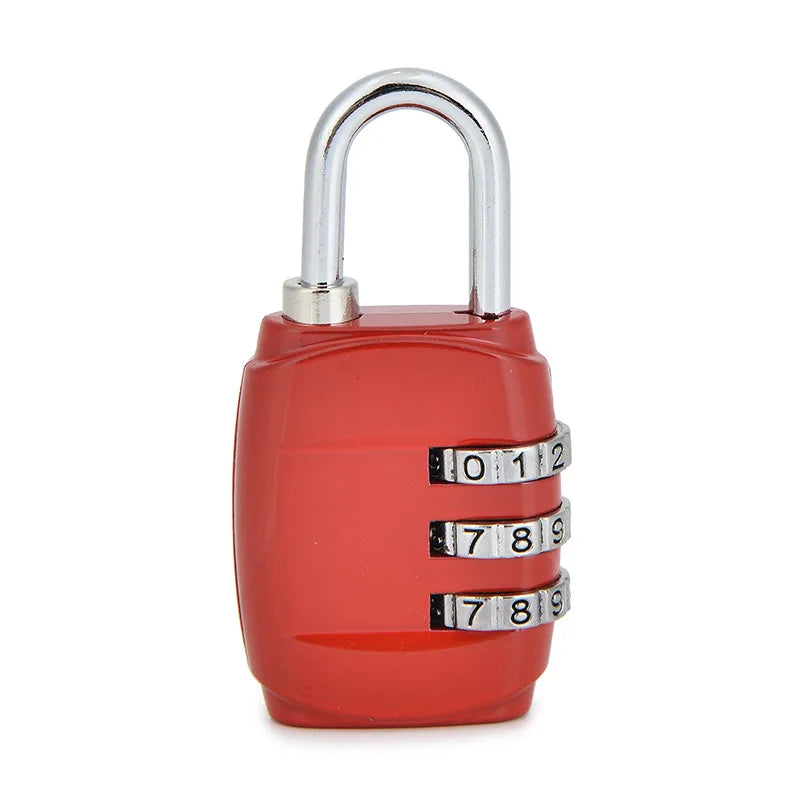 Mini Zinc Alloy 3-Digit Combination Padlock in Multi Colors, Security Password Lock for Luggage Suitcase Backpack Drawer Cabinet