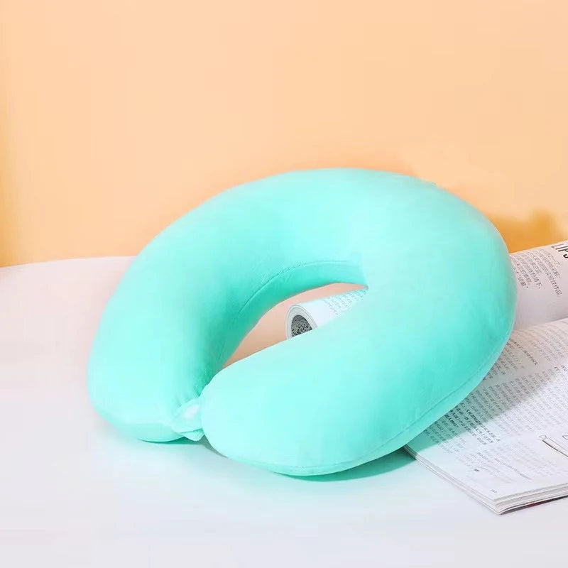 U-Shaped Neck Pillow for Cervical Support Portable Travel Pillow for Sleeping and Car Rides Massage Pillow for Naps PP Cotton U-
