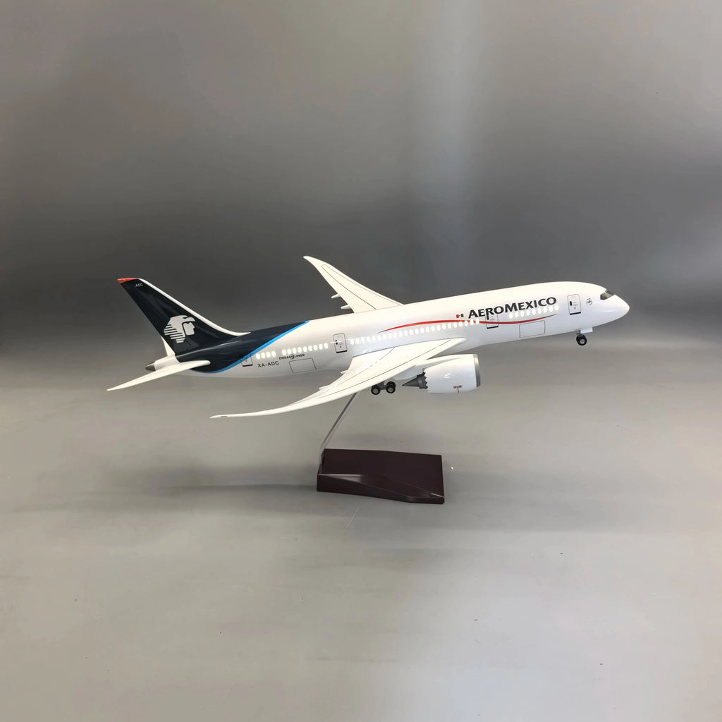 New 43cm Aeromexico B787 Airplane Model Toy Kit For 787 Resin Diecast Plane Model with Stand for Collections Displays Gift