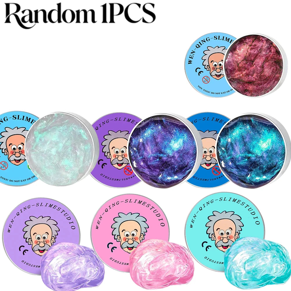 New Stress Relief Toys Old Man Liquid Squishy Transparent Crystal Slime Fluffy Foam Putty Kids Safe Bouncy Stretchy Color Slime