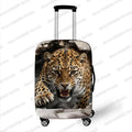 3D Animal Tiger / Lion / Wolf Bursting Through Wall Luggage Cover Elastic Trolley Case Covers Suitcase Protective Cover