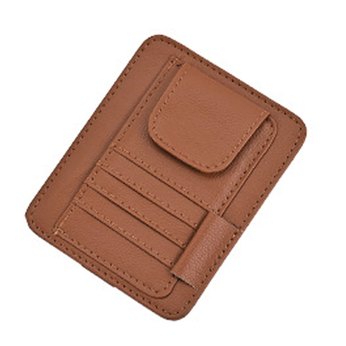 Car Sun Visor Storage Organizer, Multi-Card Slot Vehicle Holder with Eyeglasses & Pen Pocket for Neat Car Interior Storage
