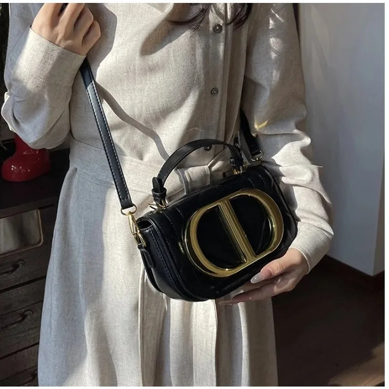 Stylish Designer Diaper Bag Women's Leather Tote Luxury Crossbody Bag Vintage Minimalist Large Capacity Elegant Fashion