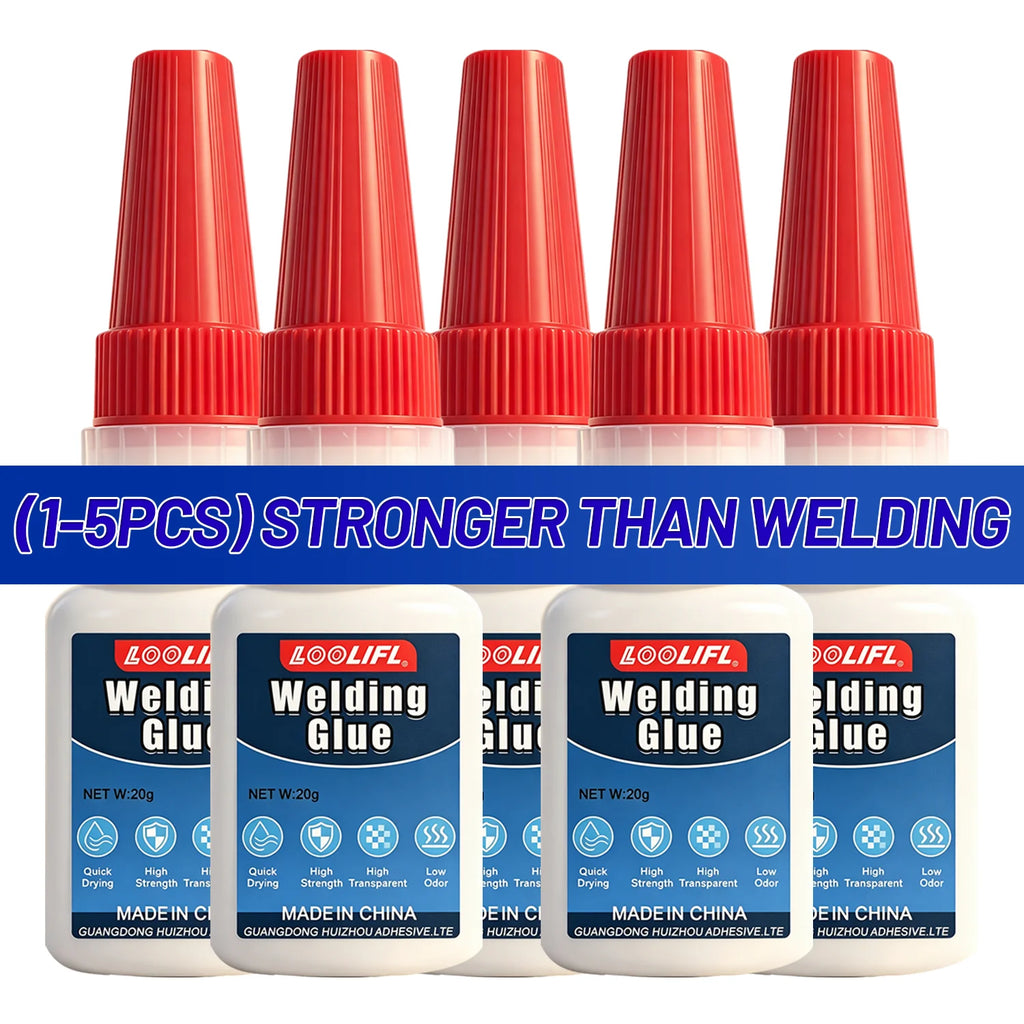 1-7Pc Brand-new Super Glue High Strength Universal Welding Glue Instant Adhesive Fast Drying For Repair Metal Plastic Bond Tools