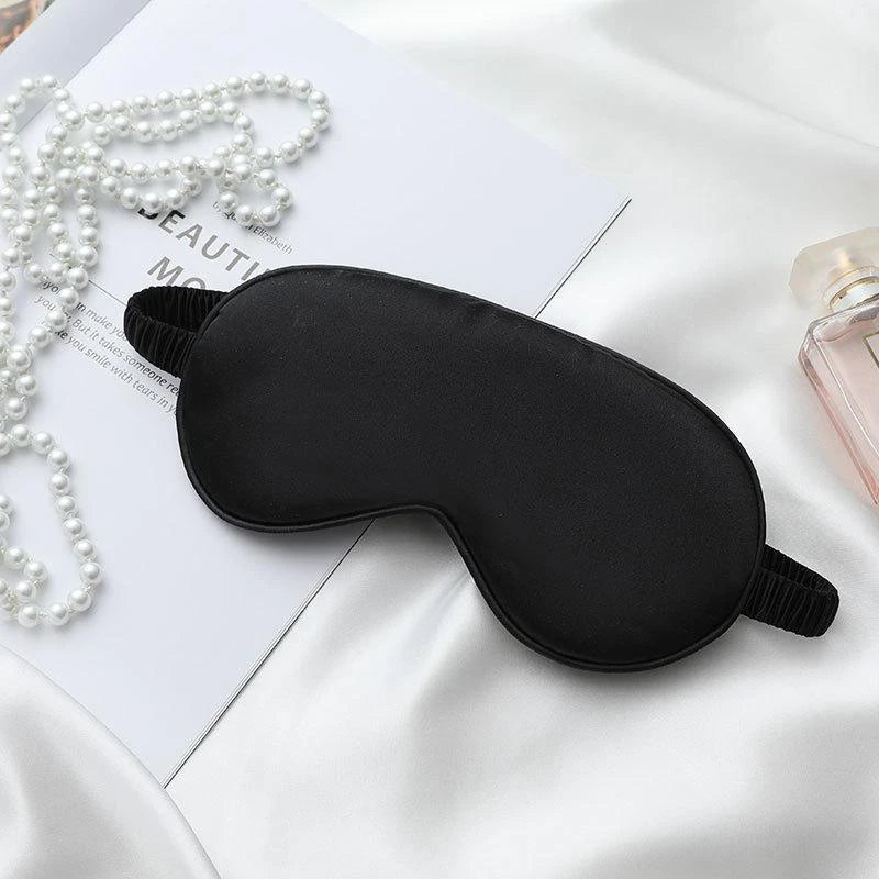 Double-Sided Soft Silk Sleeping Eyeshade Light Blocking Breathable Strap Adjustable Zero Eye Pressure Sleep Eye Mask for Home