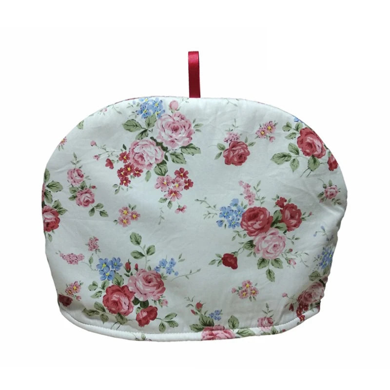 Househeld Teapot Keep Warm Cover Fabric Art Fragment Flower Cotton Dust Cover Anti-scald Cup Kettle Thermal Insulation Cover