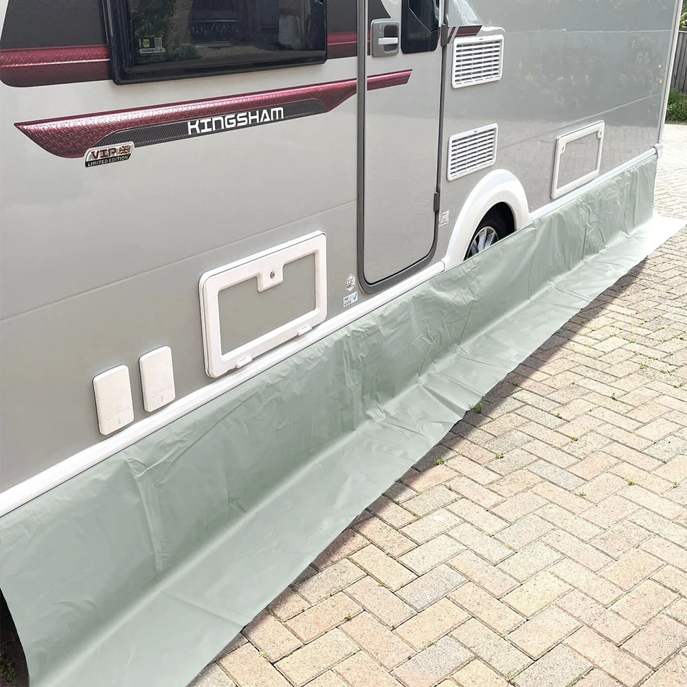 RV Draught Skirt Travel Camping Waterproof Protection Skirt Draught Skirt for Motorhome Caravan Garages Outdoor Accessories