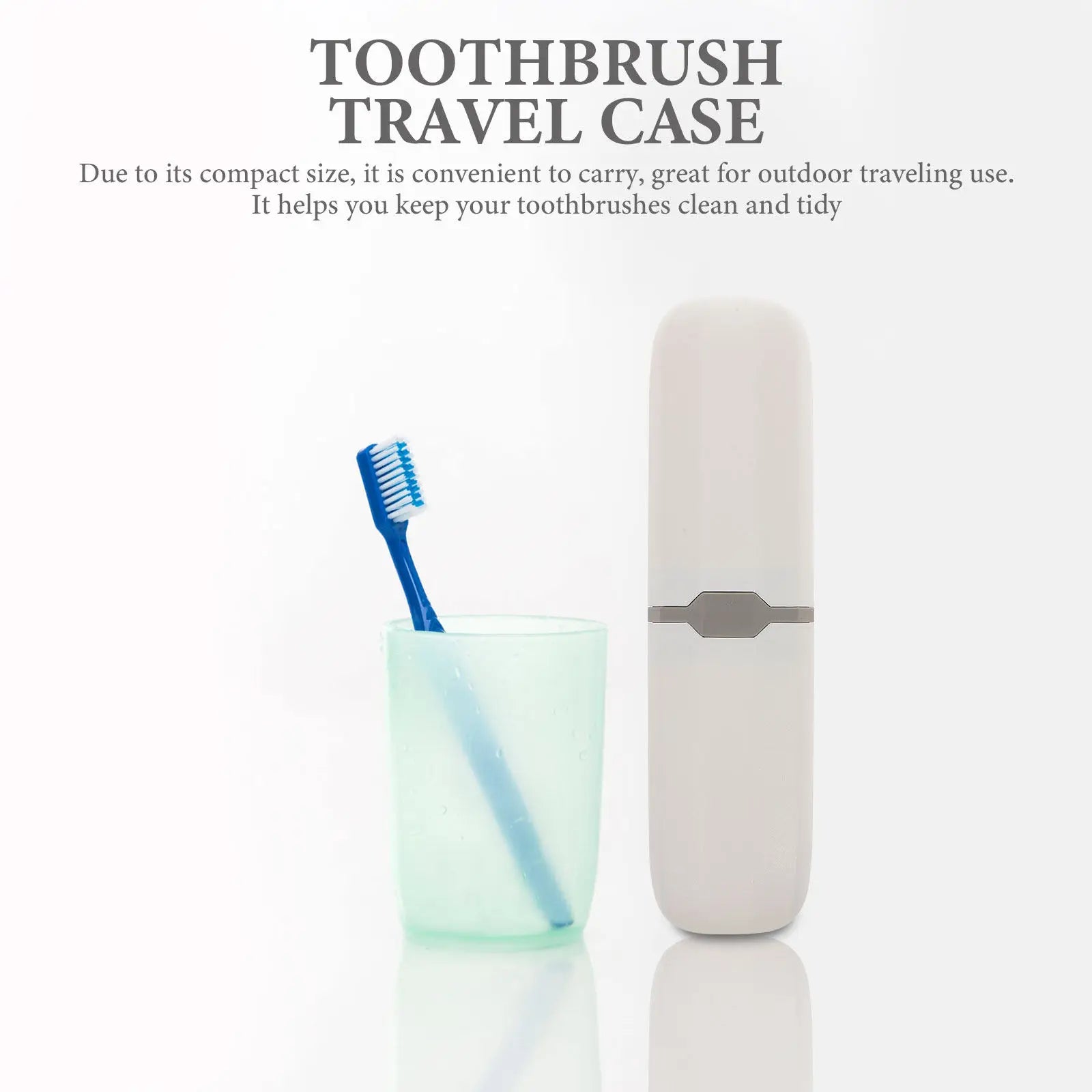 2Pcs Toothbrush Cover Travel Storage Box Compact Lightweight Holder for Toothbrush Toothpaste on The Go Hygienic Protection