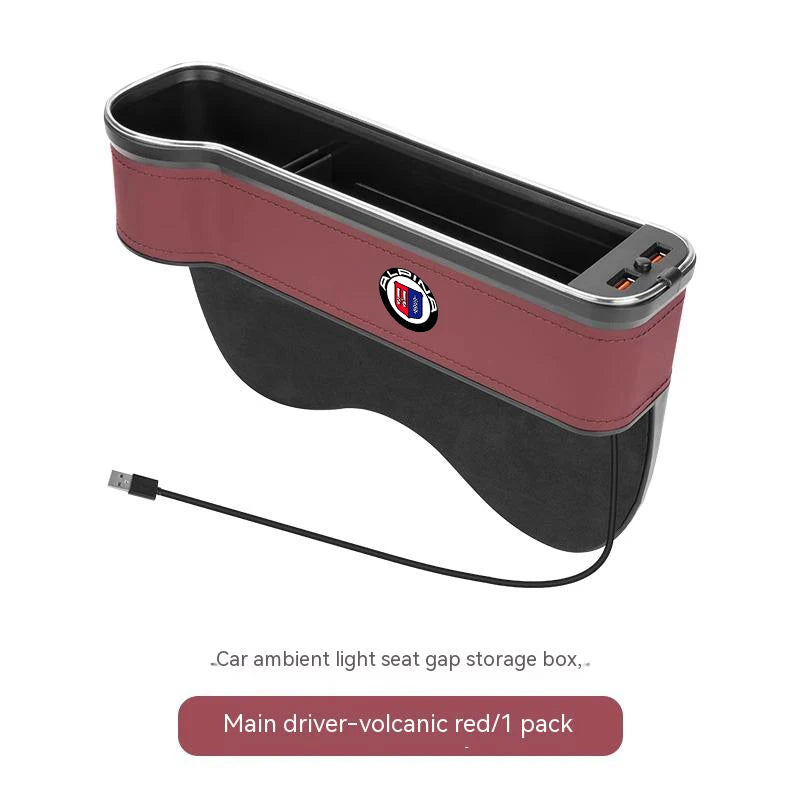 For ALPINA B3 B4 B5 B7 B8 D3 D4 D5 XD3 XD4 XB7 B12 M G20 G30 G45 G60 G82 E60 E72 E87 E92 Car Seat LED Storage Case Seat Gap Box