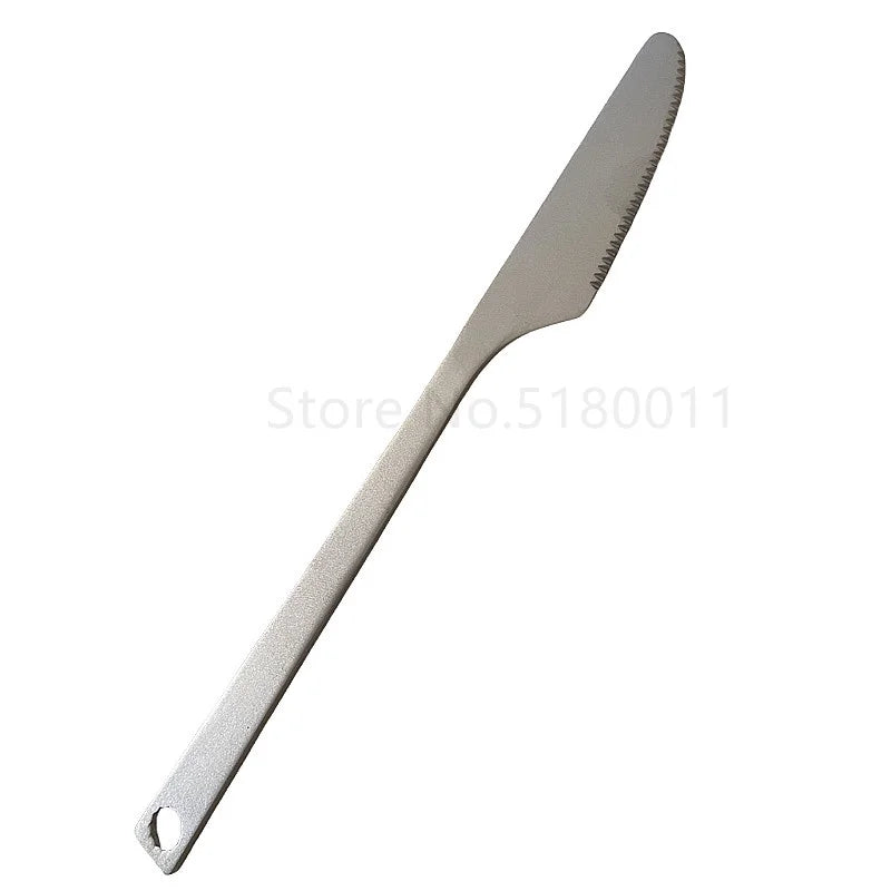 Titanium Alloy Cutlery Knife For Outdoor Camping And Picnicking  Ultra Lightweight Portable Cutlery